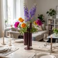Slim, modern vase for elegant table decoration, exclusive decorative vase, striking design, 31cm | Floristik24.ie