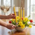 Taper Candles 250/23 Yellow 12 Pcs | Floristik24.ie