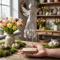 Blossom fairy table decoration spring metal decoration fairy white H30.5cm | Floristik24.ie