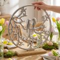 Table decoration spring, decorative ring bird deco silver H37.5cm | Floristik24.ie