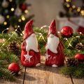Santa Claus figure Nicholas red, white ceramic H13.5cm 2pcs | Floristik24.ie