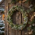 Christmas wreath, dried wreath, oak, teasel, Ø45cm | Floristik24.ie