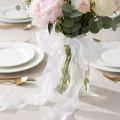 Chiffon ribbon organza ribbon decorative ribbon organza white 40mm 20m | Floristik24.ie
