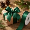 Gift and Decoration Ribbon 50m Dark Green | Floristik24.ie