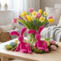 Decorative Sitting Bunny Spring décor and Easter highlight for living room shop or office 22cm 2 pieces | Floristik24.ie