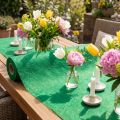 Decorative fleece table runner decorative fleece table runner green 23cm 25m | Floristik24.ie