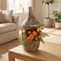 Decorative sculpture Paulownia wood Ø15cm H39cm | Floristik24.ie