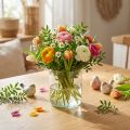 Glass vase, flower vase, decorative vase in colorless Ø9cm H10cm | Floristik24.ie