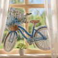 Deco sign wood bicycle summer deco sign to hang blue, white 31 × 25cm | Floristik24.ie