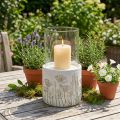 Candlestick lantern glass with base Ø17cm H32cm | Floristik24.ie