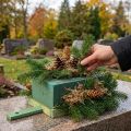 Floral foam with base wooden grave decoration maxi 4 pcs | Floristik24.ie
