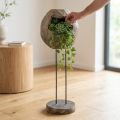 Decorative sculpture plant ball made of paulownia wood H68cm | Floristik24.ie