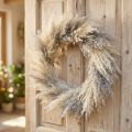 Dried Pampas Grass Wreath, Boho Door Wreath Decoration, Natural Dried Flowers Ø31cm, Wall Wreath | Floristik24.ie
