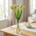 Artificial flowers tulip green, spring flower 48cm bundle of 5 | Floristik24.ie