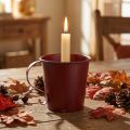 Candle holder vintage cup decoration wine red Ø11cm H11cm | Floristik24.ie