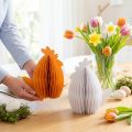 Decoration Chicken White Orange Honeycomb Figures Easter 19×12×20cm 2 pcs | Floristik24.ie