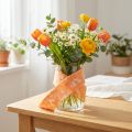 Felt ribbon wool ribbon decorative fabric orange feathers wool felt 15cm 5m | Floristik24.ie