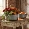 Decorative bowl base metal handle rust 42/46.5cm set of 2 | Floristik24.ie