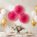 Party decoration honeycomb paper flower pink Ø40cm 4pcs | Floristik24.ie