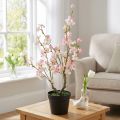 Almond Tree Large Artificial Plant in Pot Pink White 74cm | Floristik24.ie
