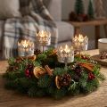 Tealight holder silver for sticking Ø4cm H9.5cm 4pcs | Floristik24.ie