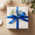 Gift ribbon blue satin ribbon double satin ribbon 3mm 50m | Floristik24.ie