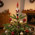 Christmas tree topper nutcracker figure in red for the Christmas tree 28cm real glass | Floristik24.ie
