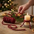 Felt cord fleece Mirabell 25m dark red | Floristik24.ie
