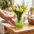 Decorative beads, apple green, Ø8mm, 250 pieces | Floristik24.ie