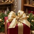 Gift ribbon gold with wire edge 40mm 25m | Floristik24.ie