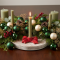Red bow-shaped candle holders for 11cm taper candles, 2 pieces | Floristik24.ie