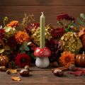 Decorative mushroom/fly agaric candle holder for table decoration, 9cm | Floristik24.ie