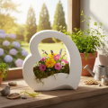 Heart-shaped decoration for planting and floral arrangements, open design, modern heart shape, 19cm | Floristik24.ie