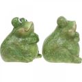 Floristik24 Ceramic frog couple, ceramic frog couple, summer decoration 14cm 2pcs