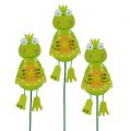 Floristik24 Frog girl with flower green 11.5cm 15pcs