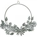 Floristik24 Spring decoration, decorative ring flowers, metal decoration, pendant flower decoration Ø16cm 2pcs