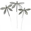 Floristik24 Spring decoration, dragonfly decorative plug, wedding decoration, summer, metal dragonfly 12pcs