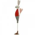 Floristik24 Spring decoration, Easter bunny made of metal, Valentine&#39;s Day, bunny with a heart, Easter 45cm