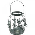 Floristik24 Spring decoration, lantern with butterflies, metal lantern, summer, candle decoration