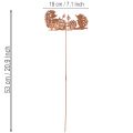 Garden stake hedgehog motif rust decoration for summer and autumn 53cm | Floristik24.ie