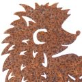 Garden stake hedgehog motif rust decoration for summer and autumn 53cm | Floristik24.ie