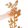 Garden stake branch with birds, metal decoration, 100cm | Floristik24.ie