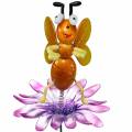 Floristik24 Flower pin bee on flower with metal springs orange, violet H74cm