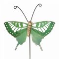 Floristik24 Garden Stake Metal Butterfly Green Gold 12x10/46cm