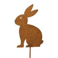 Floristik24 Garden stake rust rabbit garden decoration Easter decoration 11cm×15cm