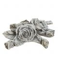Floristik24 Rose for grave decoration polyresin 10cm x 8cm 6pcs