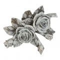Floristik24 Rose for grave decoration polyresin 10cm x 8cm 6pcs