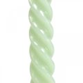 Floristik24 Twisted candles spiral candles green mint Ø2.2cm H30cm 2pcs
