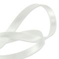 Floristik24 Gift and decoration ribbon white 6mm 50m