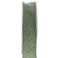 Floristik24 Gift ribbon green matt 25mm 20m